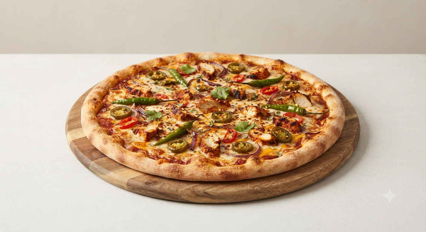 Cheese Chilli Chicken Pizza